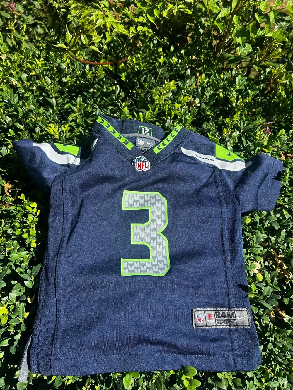 NFL Seattle Seahawks #3 Baby Boy’s Navy & Green Jersey Size 24M